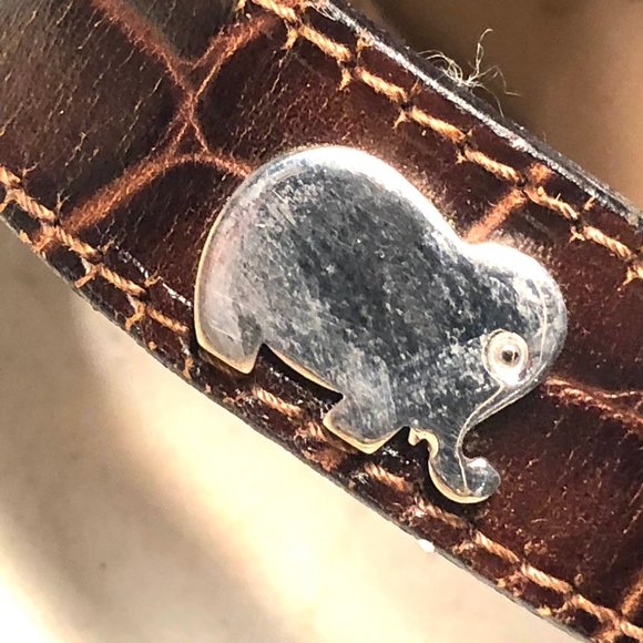 Furla Elephant Alligator Embossed Belt - Picture 2 of 8